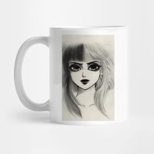 Portrait of two hair color girl Mug